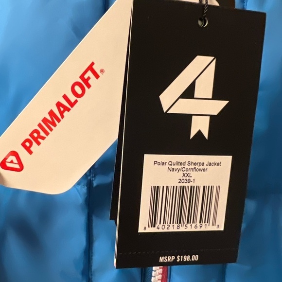 NWT Fourlaps Navy/Blue Reversible Polar Quilted Sherpa Puffer Jacket- XXL | $198 - Picture 11 of 16